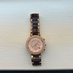 Michael Kors Rose Gold and Brown Watch